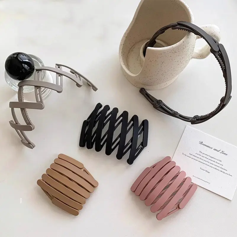 1pc travel retractable folding hairband female toothed anti-slip headband forehead broken hair bangs hairband