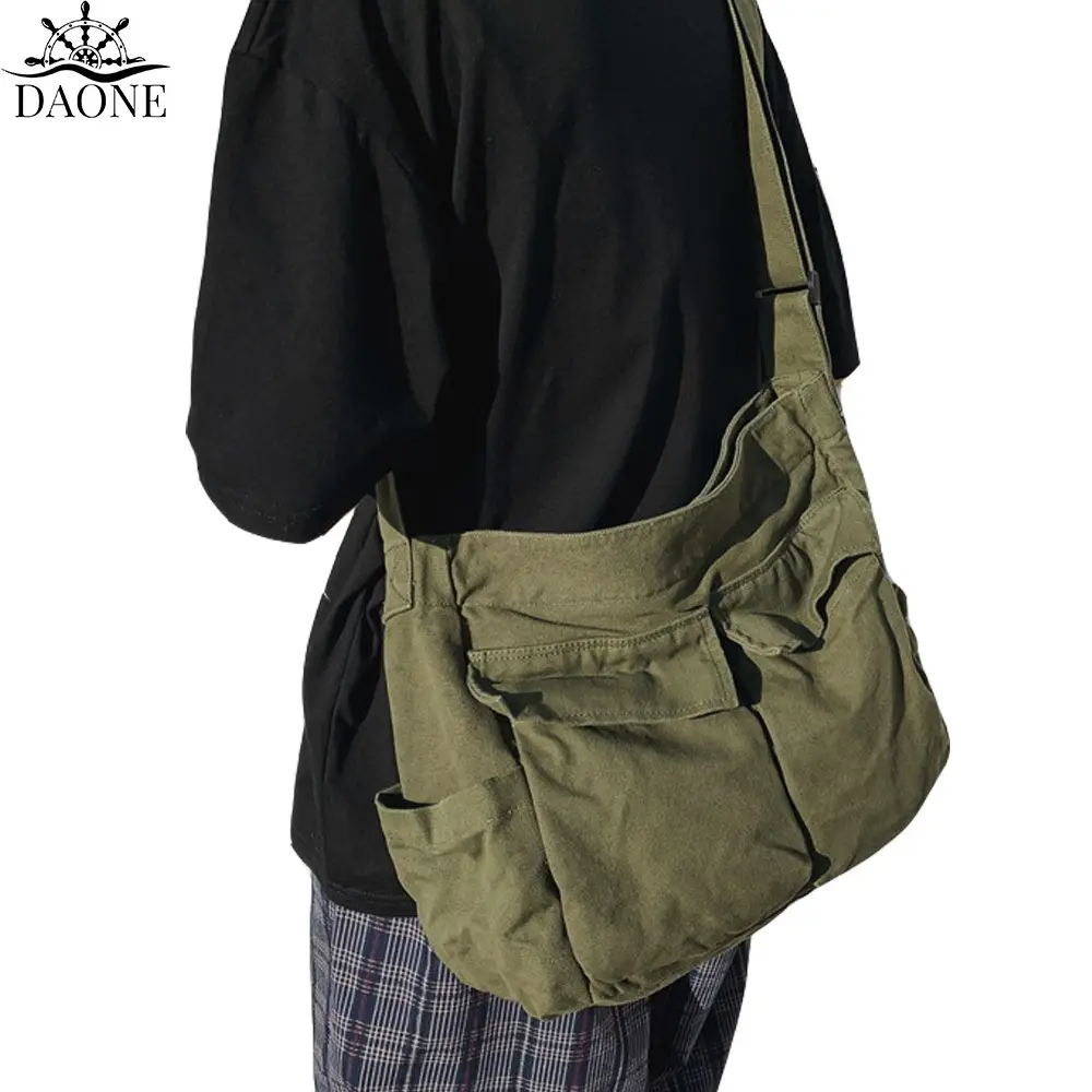 [SG]Artistic Youth One-Shoulder Versatile Canvas Bag Large Capacity Student Make-up Bag ins Fashionable Portable Shoulder Bag