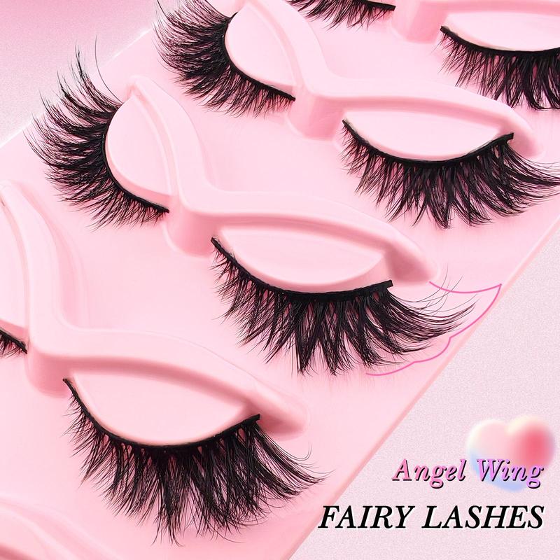 5 Pairs Cat Eye False Eyelashes, Natural Look Eyelash Extensions, Volumized False Eyelashes for Women and Girls Eye Makeup Enhancement, Cosmetic Gift 6