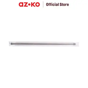 AZKO Forhom 100-185 cm Tiang Rel Tirai Kamar Mandi - Silver Nickel Part Tiang Hordeng Kamar Mandi Tongkat Horden Tirai Shower Aksesoris Gordeng Tension Bathroom Curtain Rod