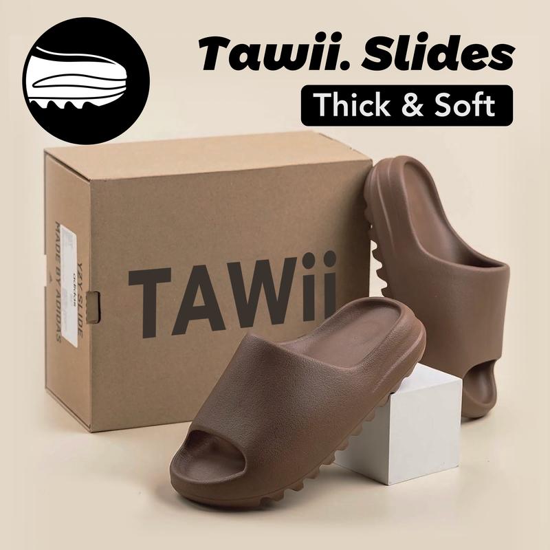 Tawii.Dép bánh mì Dép Slide Unisex Đàn Hồi EVA Đế Siêu Dày Dép Vân Nhám dép nam