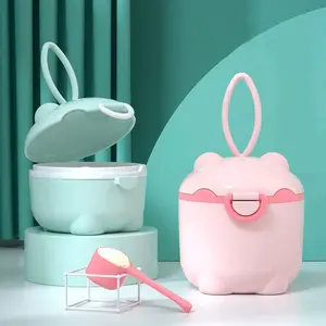 Tempat Wadah Kotak Penyimpanan Susu Bubuk Bayi Bulat Portable Sealed Anti Tumpah