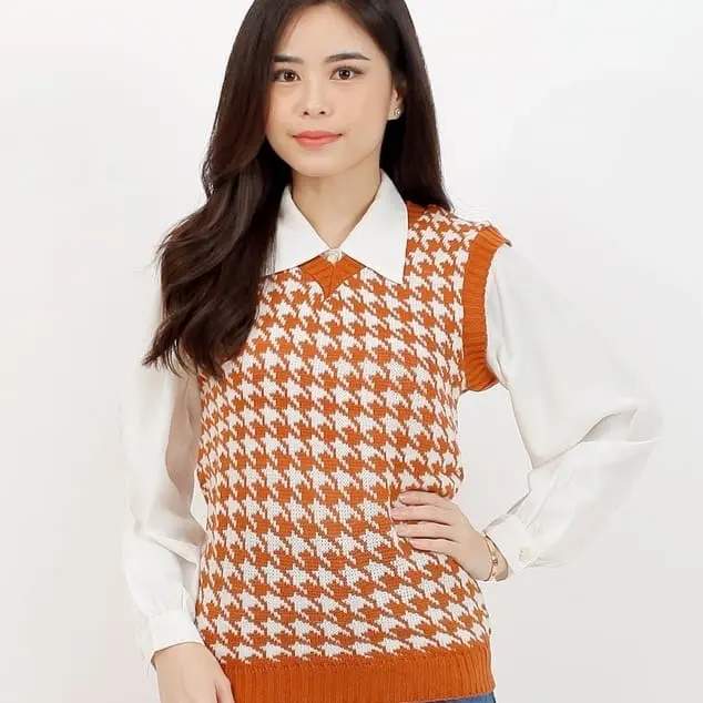 BEST SELLER!!! JENNIE VEST KNIT ROMPI RAJUT KOREAN STYLE