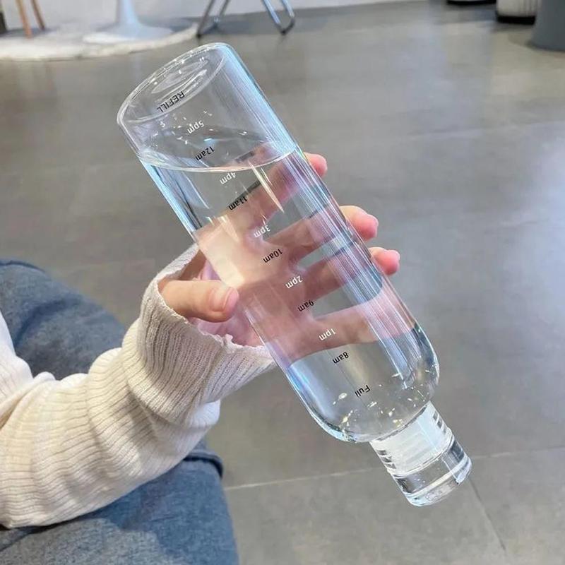 Product Introduction of 500/700ml Transparent Straw Water Bottle With Lids Cover Portable Cute Water Cup M4T0 29