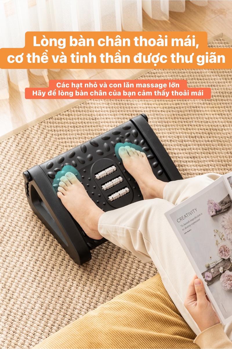 Product Introduction of [HomeX] ERGONOMIC FOOTREST  - Ghế Gác Chân Công Thái Học- Điều chỉnh được 23