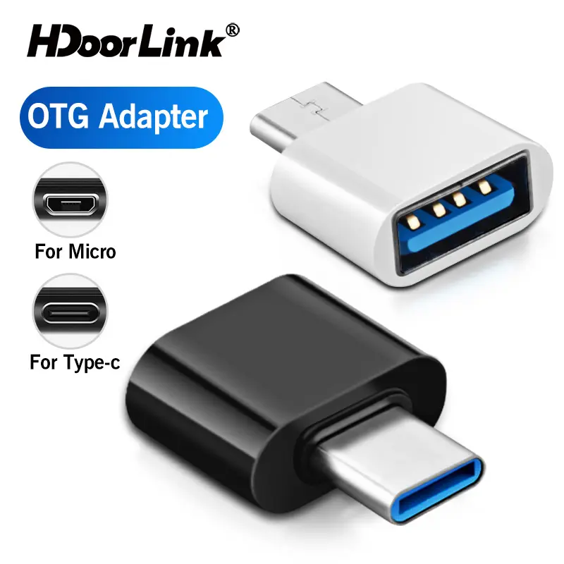 HdoorLink Micro USB OTG Type C Adapter Male To USB Female Data Cable Converter For Tablet Mobile Phone Notebook