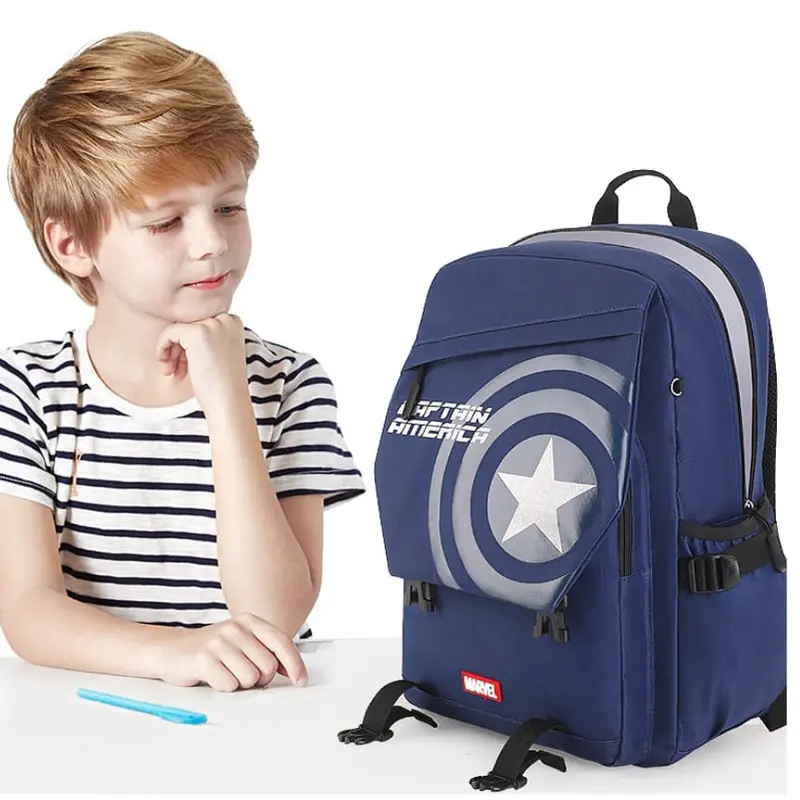 Tas Ransel Sekolah Anak SD Kepala Otot Iron Man Captain Spiderman Kanvas Fashion Bag 4