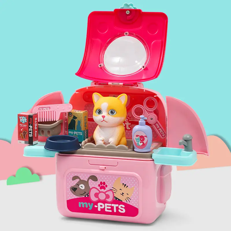 Children's play toys, pet backpacks, space bags, simulation cats, dogs, medical equipment, girls' birthday gifts, double-sided