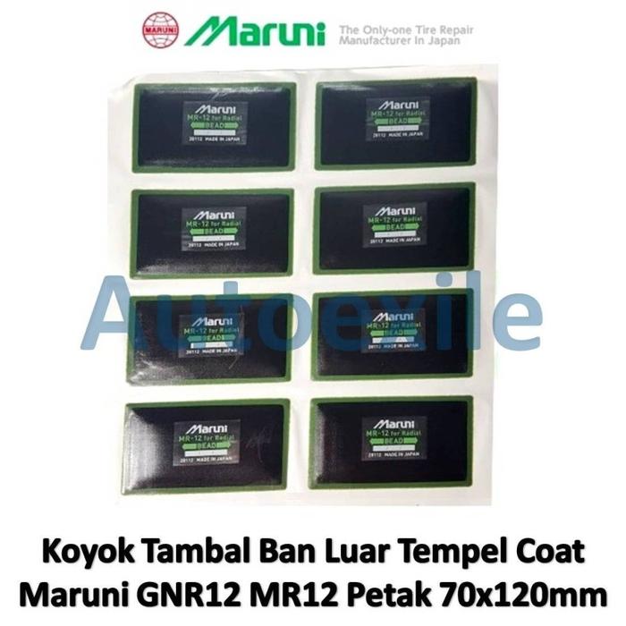 Gambar Koyok Tambal Ban Luar Radial Maruni GNR12 MR12 70x120mm 8buah Patch Tip Top GNR-12 MR-12 Tapak Sudut Dinding Tanpa Masak Made in Japan - Hitam Hijau dari Autoexile Kota Medan Tokopedia