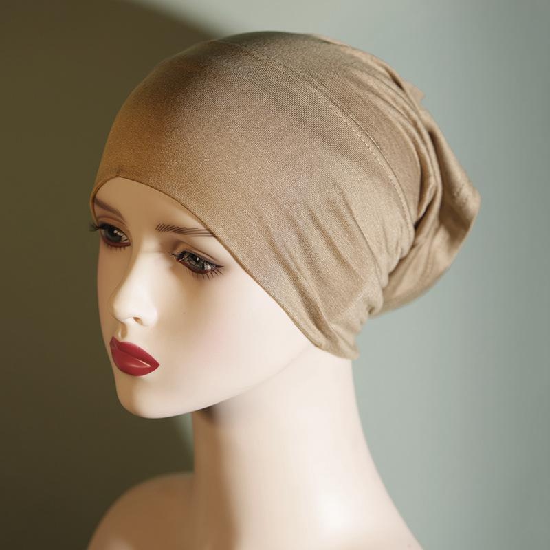 Product Introduction of Solid Color Pure Cotton Cap Women's Base Hat Cotton Headscarf for Women Elastic Breathable 10