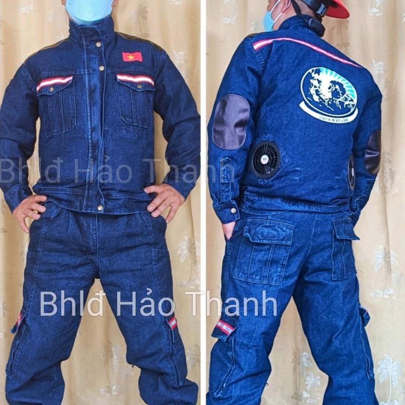 Quần áo bảo hộ thợ hàn Khoét lỗ KO MŨ dùng quạt (chưa bao gồm quạt)