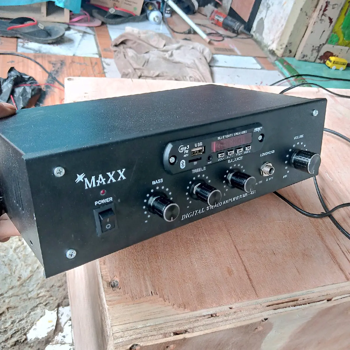 Power Amplifier Rakitan 5 Ampere dengan USB Bluetooth dan Subwoofer + Karaoke - Mixer