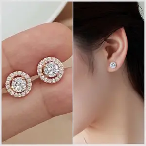 Anting Tusuk Permata Titanium Anti Karat Vintage