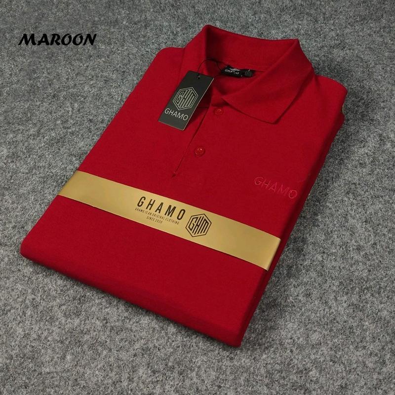 Kaos Krah Polo Shirt Pria Distro Keren Kaos Polo BerKerah Pria Dewasa Katun Serat Lengan Pendek Baju Fit Panjang Motif T-Shirt Atasan Casual Santai 1
