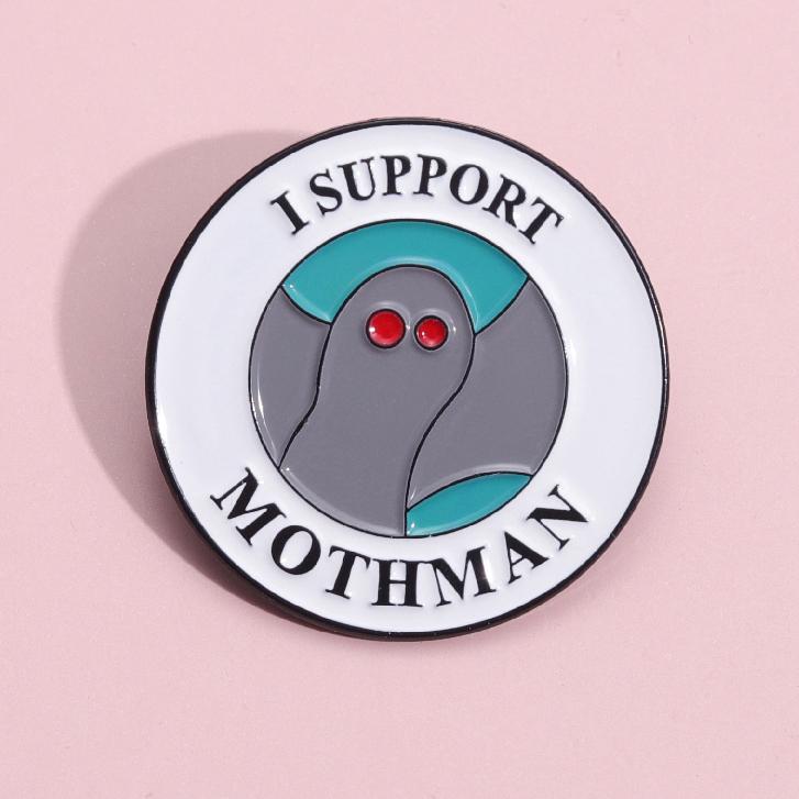 I Hỗ Trợ Ghim Tráng Men Mothman, Trâm Cài Ba Lô Tự Làm, Huy Hiệu Cổ Áo, Ghim Cài Ve Áo, Quà Tặng, Trang Sức, Trâm Cài Hoạt Hình, Phụ Kiện 0