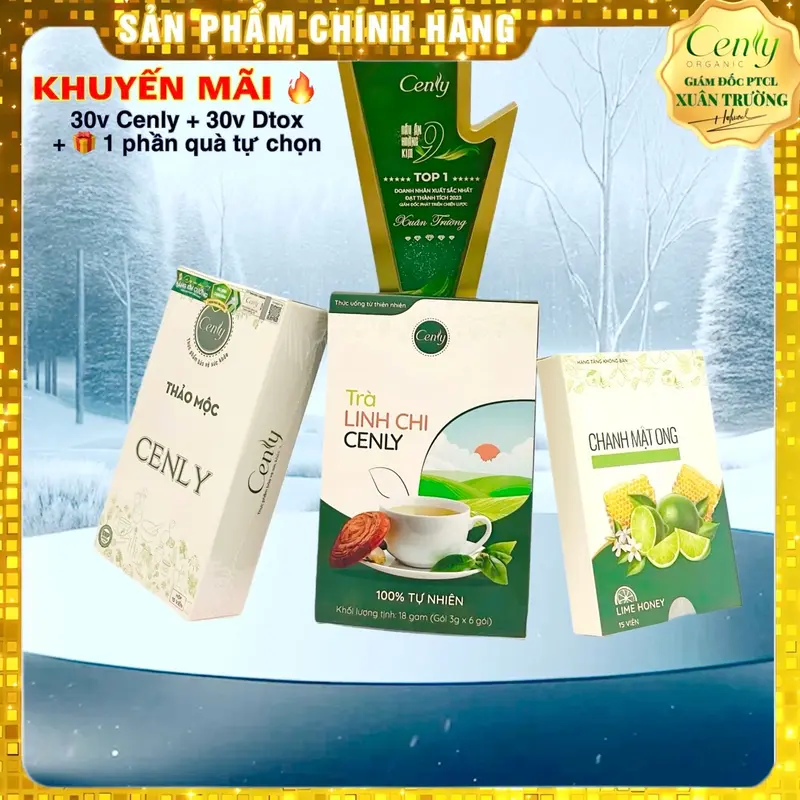 Combo_[Thảo Mộc Cenly Chanh Mật Ong & Trà linh Chi], sản phẩm bổ sung vitamin hỗ trợ giảm bớt sự thèm ăn, chăm sóc sắc đẹp 2