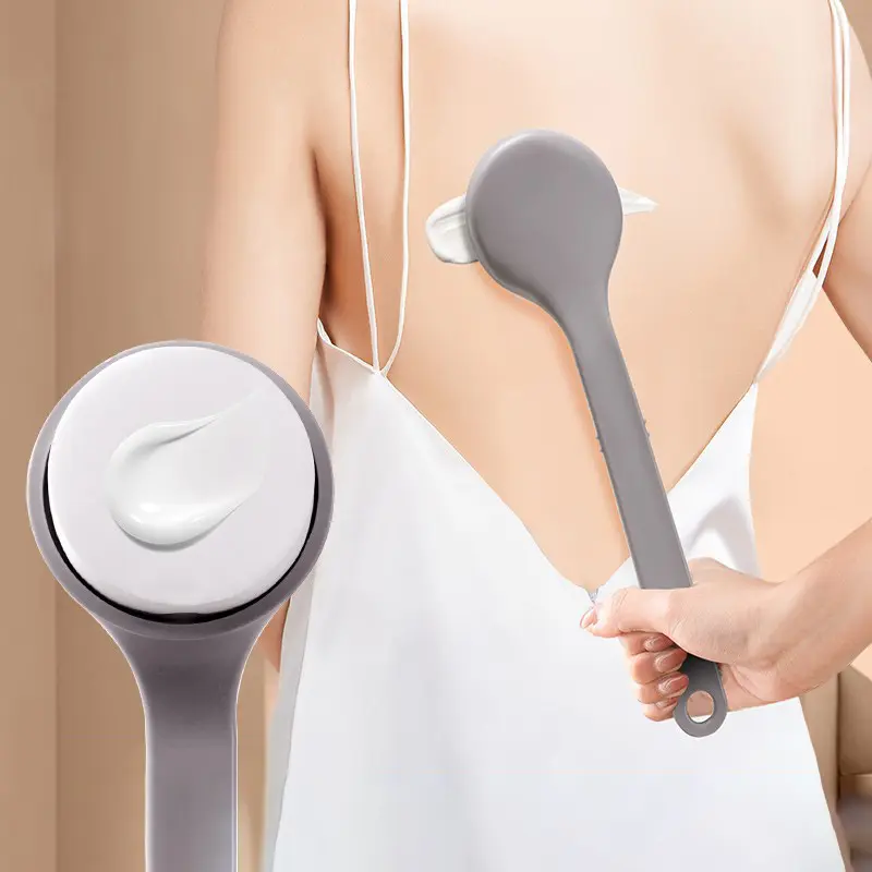 Dụng Cụ Dụng Cụ Chấm Kem Dưỡng Da, Bàn Chải Rửa Cơ Thể, Bàn Chải Có Đệm, Tay Cầm Dài, Tự Ứng Dụng, Cho Da Lưng Và Bàn Chân, Kem, Kem Chống Nắng
