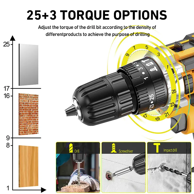 TOOLBOX Mesin bor baterai impact drill bor listrik bor beton Multifunctional toolbox--B511 Pro 2