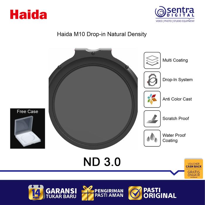 Gambar Haida M10 Drop in ND 3.0 Natural Density 1000x Filter 10 Stop - HD4262 dari Sentra Digital Kota Surabaya Tokopedia