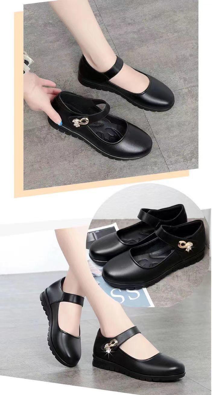 Product Introduction of Giày Cao gót Cho Mẹ, Da Thật Mềm, Mũi Tròn, Giày Nữ, Giày Da Đế Bằng, Có Dây Đeo Chống Trượt, Thích Hợp Cho Phụ Nữ Trung Người Già Và Cao Tuổi, Giày Đi Làm Cho Phụ Nữ Shoes Jean 7