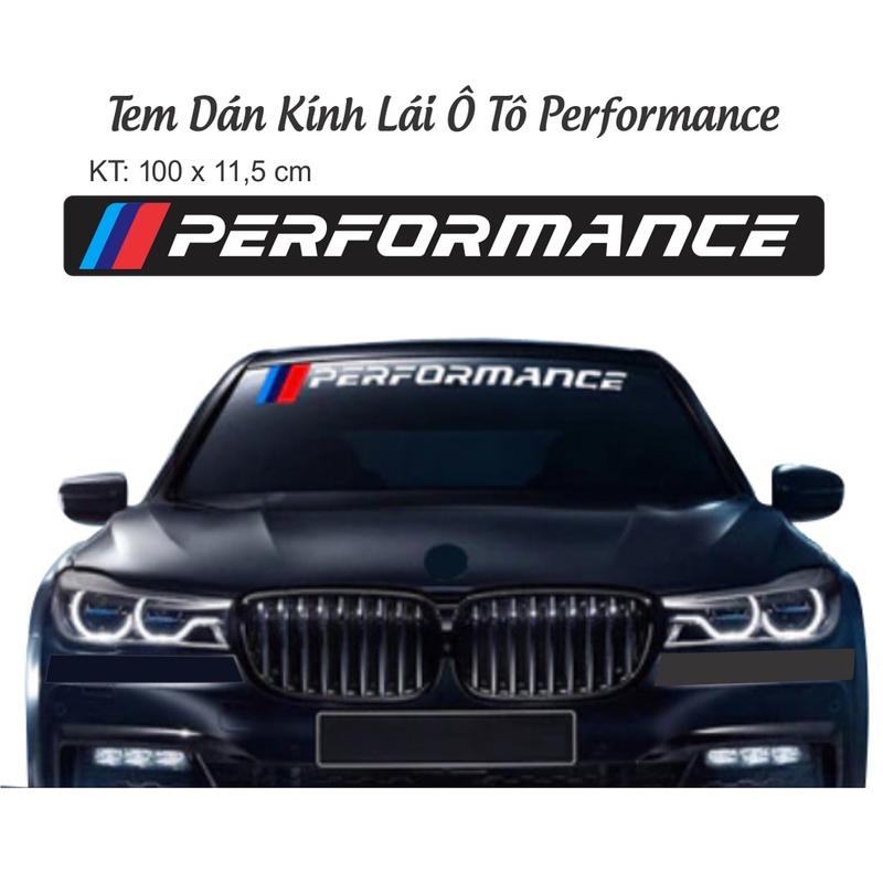 Tem dán kính lái ô tô chữ Performance Decal, Tem Dán Xe, Tem Decal Dán Xe