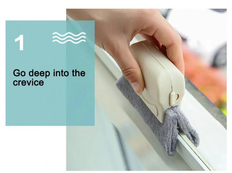 Product Introduction of Household Window Ditch Dust Wiper Cleaning Tool Groove Cleaner Gap Cleaning Brush 2