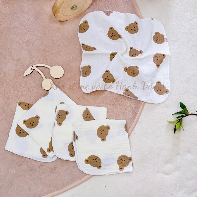 Product Introduction of Set 10 Khăn Sữa Muslin 2 Lớp Và 4 Lớp Cho Bé Siêu Mềm Mại Đa Năng Làm Khăn Lau, Yếm, Khăn Tắm 11