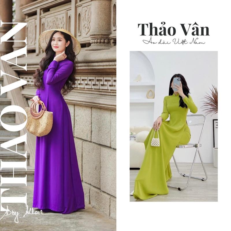 Áo Dài Truyền Thống Lụa MỸ 2 Tà Tay Dài Đủ Màu Phù Hợp Mặc Đi Dự Tiệc , Lễ Tết - Áo Dài Thảo Vân Nữ Women Dress ❤❣m❣❤ ➡ hồng⬅   Lịch áo  dài ôm