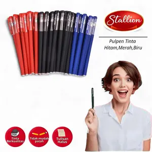 Pulpen Tinta Hitam isi 20 Pcs Menulis Menggambar Untuk Kantor Mahasiswa Pelajar  Bisa Cod perlengkapan sekolah