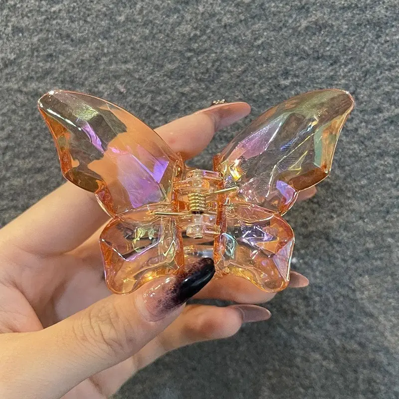 JEPITAN RAMBUT JUMBO MODEL KUPU KUPU GLOSSY CRYSTAL / JEDAI SALON KOREAN BUTTERFLY 3