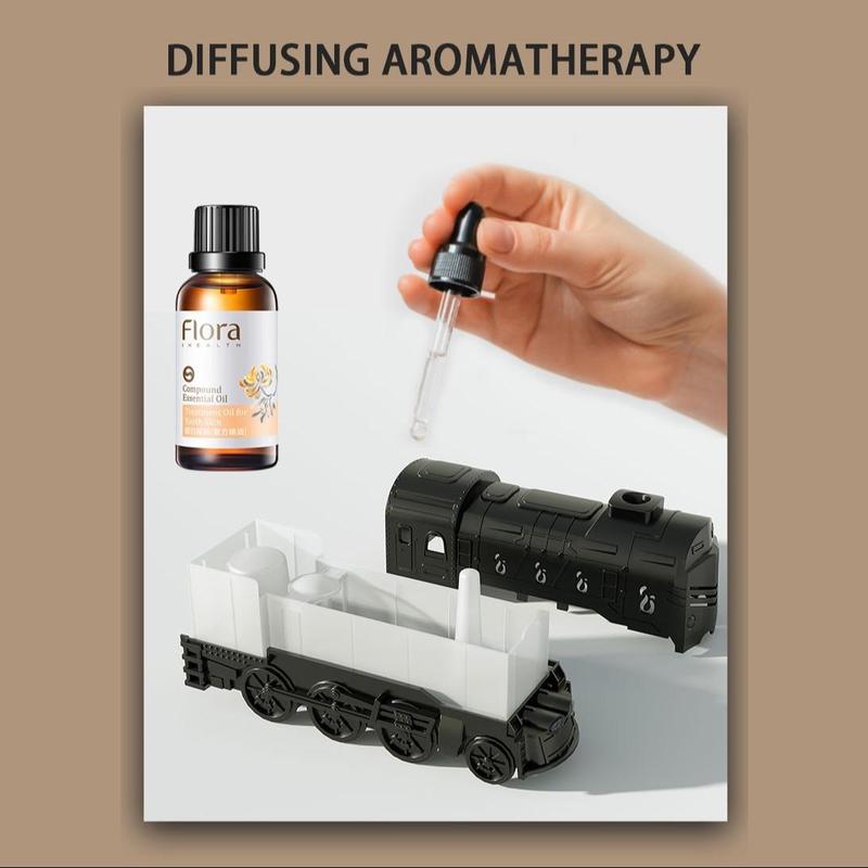Product Introduction of Train Design Aromatherapy Machine, 300ML Ultrasonic Train Design Humidifier, Creative Essential Oil Diffuser, Desktop Decoration for Home Office 8