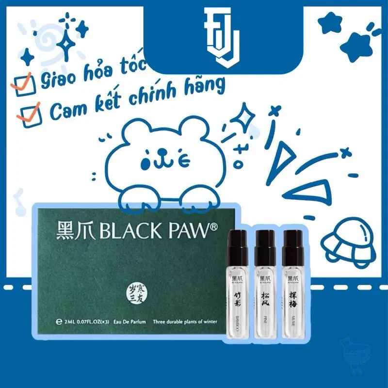 Full set 3 vial/ mẫu thử nước hoa BST Tuế Hàn Tam Hữu của Hắc Trảo/ Black Paw (Bamboo, Pine, Mume) - 3 x 2ml