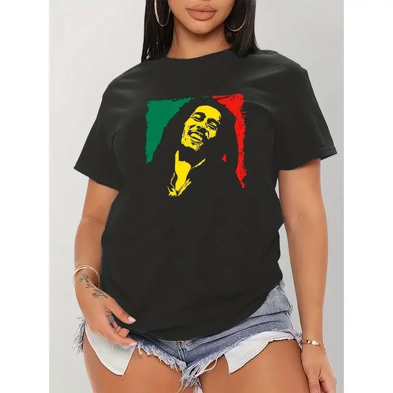 Jamaica Reggae  man and Women 3DT-Shirt  Summer Short Sleeve Casual Top Women's Clothing