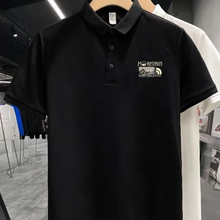 Áo Sơ Mi Uđ En, ngắn Tay, Polo, Thương Hiệu Thời Trang Mùa Hè 2024, Ve Áo, Thường Ngày, Phổ Biến Với Giới Trẻ, Hợp Xu hướng, Dễ Phối Đồ, Thời Trang Ins Thanh Lịch, Dành Cho Nam Giới 2