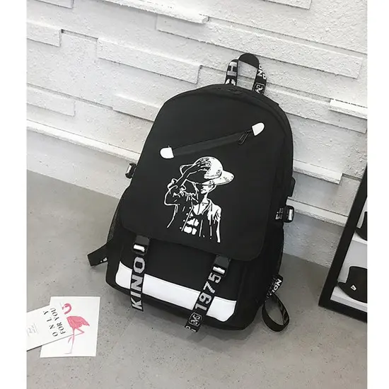 Balo Đi Học Nam Nữ In Hình Đội Mũ Vải Chống Thấm Nước. Cặp Backpack Đeo Vai Thời Trang Nam Nữ Đa Năng 6
