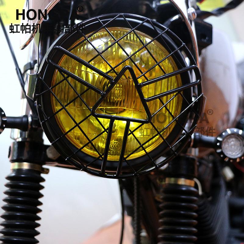 Product Introduction of Phụ Kiện Xe Máy, Tấm Chắn Gió Đèn Pha, Tấm Chắn Gió Sửa Đổi Cổ Điển, Vỏ Đèn Pha Mới, Vỏ Đầu Mũi Tên Lưới, Cho Đèn Pha Trước 5