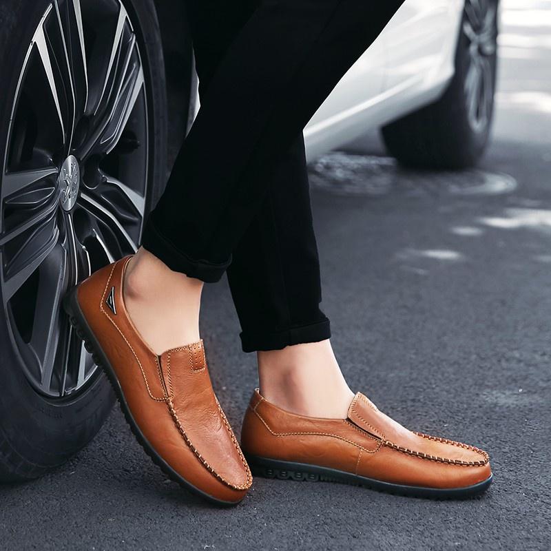 Giày Da Bò Thật Cho Nam, Giày Thời Trang Thường Ngày, Cao Su Chống Trượt Shoes 7