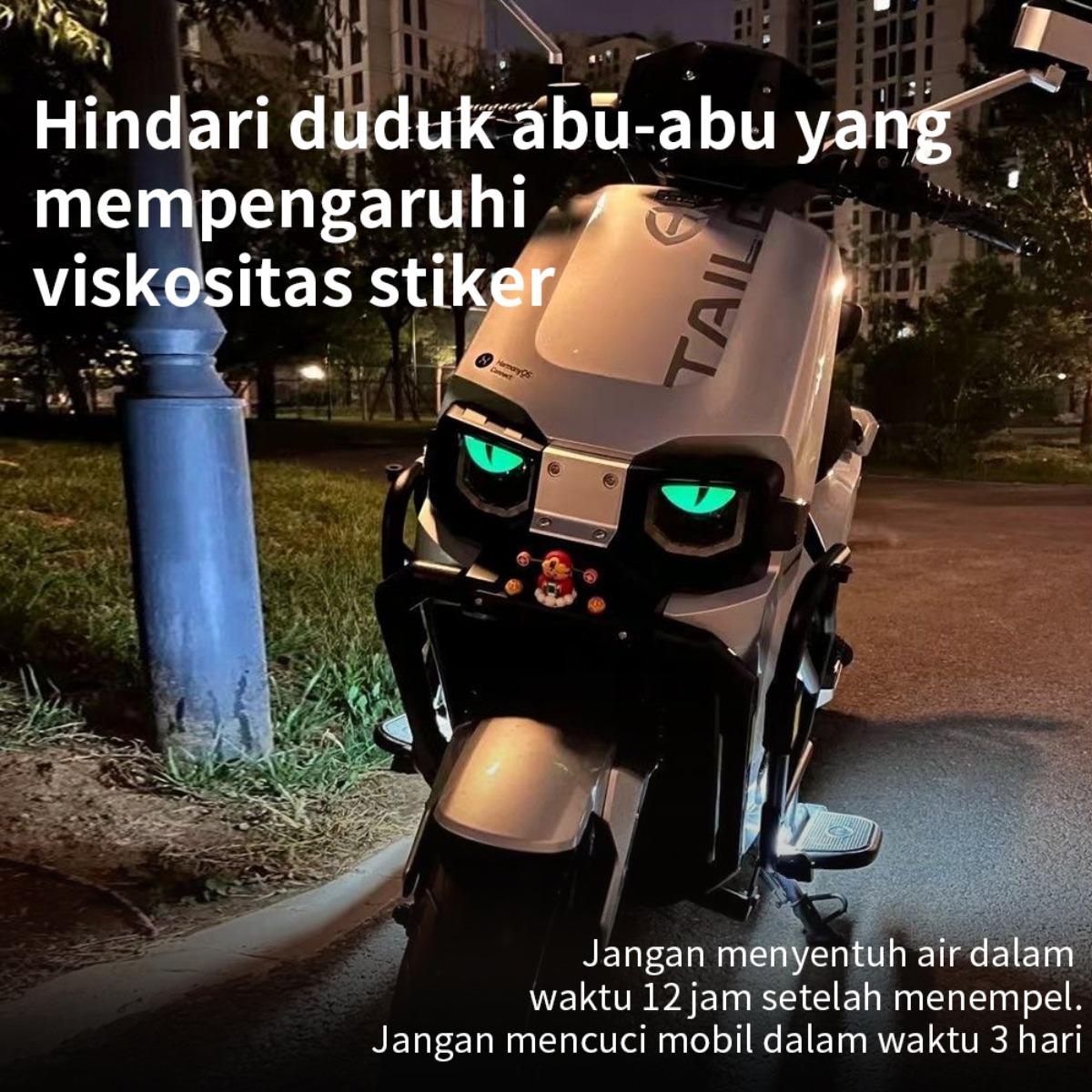 Stiker Mata Setan 3D Bercahaya Khusus Mobil & Motor – Tampilan Kucing yang Menarik untuk Kendaraan Anda