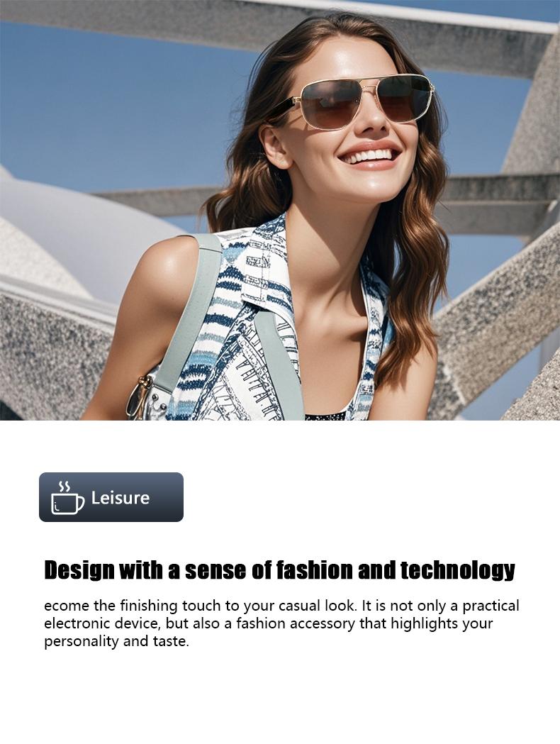 Product Introduction of G01 Smart Glasses Music Playback Bluetooth Call Remote Control Photo Life Waterproof Sunglasses Anti-blue Light Mirror Hot Sales 8
