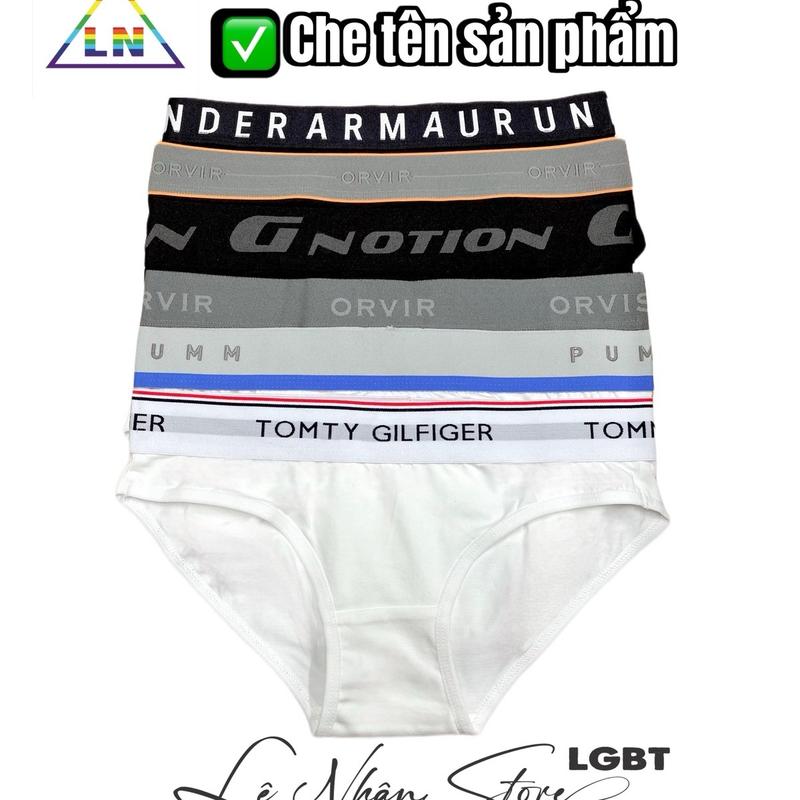 Combo 6 quần sịp tomboy ( 3 đen +3 trắng), vải cotton 100%