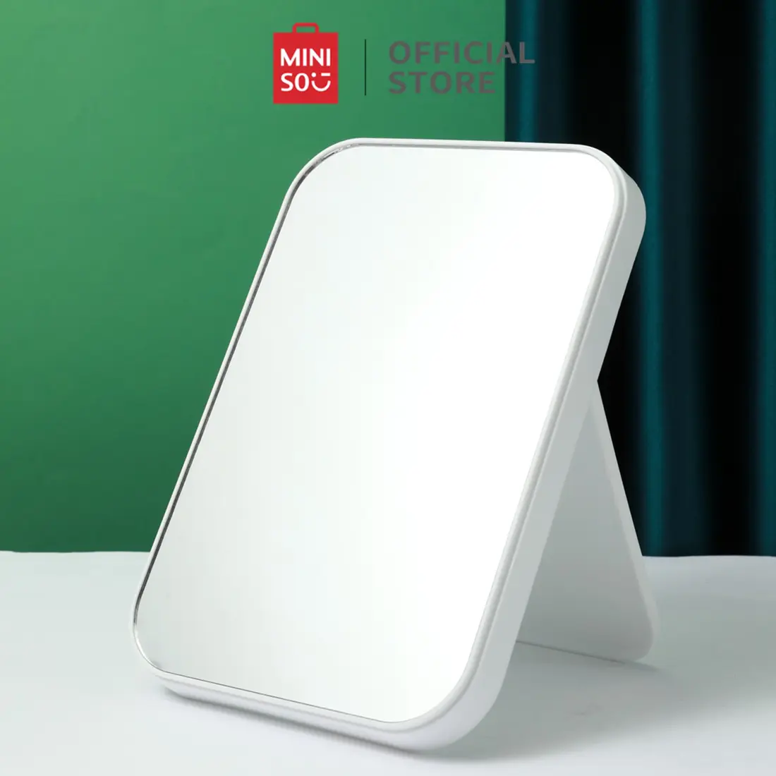 MINISO Beauty Mirror Cermin Aesthetic Simple persegi panjang cermin meja Kaca Rias Make Up Wajah