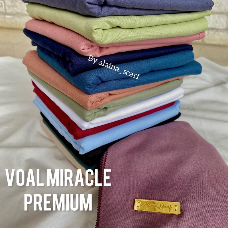 Product Introduction of PAKET (5+3pcs RANDOM) VOAL MIRACLE ALAINA SCARF POLOS hijab persegi Kerudung 0