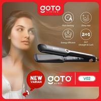 Gambar [COD] Goto living x KokoPanci Ayrel Hair Straightener Styling Catokan Rambut Lurus Keriting - V02 BLACK dari Goto Living Kota Tangerang 4 Tokopedia