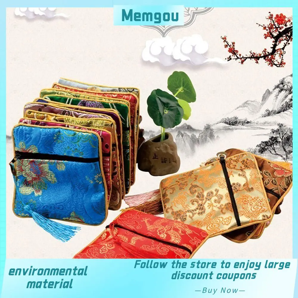 High Quality Cloth Organizer Embroidery Chinese Style Coin Purse Small Storage Bag