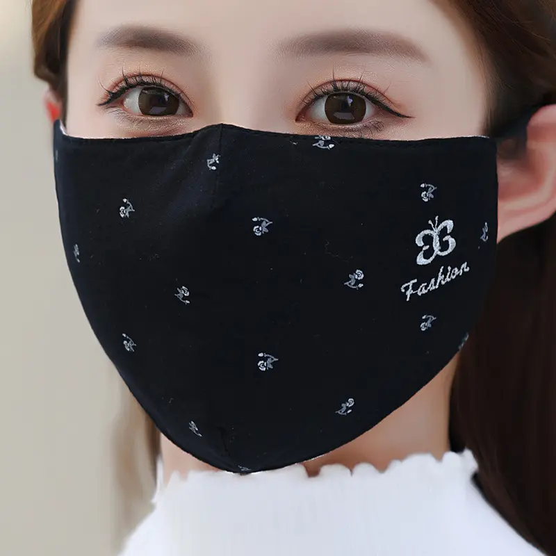 2024 NEW Warm Mask Women's 3d Pure Cotton Washable Breathable Cold-Proof Fashion Face Protection Face Mask