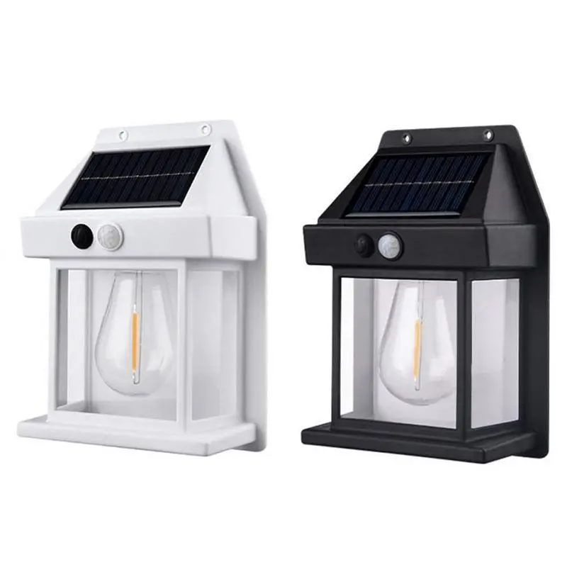 Solar Powered LED Bulb, Waterproof LED Wall Light, Outdoor Wall LED Bulb Light, Energy Saving Night Light for Garden & Patio