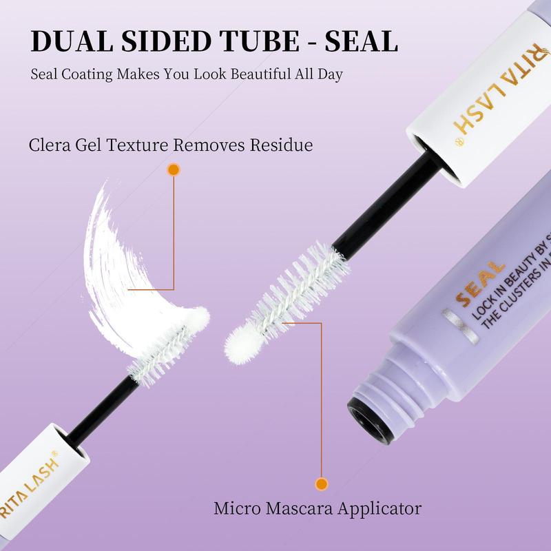 Bond and Seal Glue Eyelashes Makeup Extensions, Long Lasting Waterproof Cluster Lash Glue for Individual Cluster Lashes DIY Lash Extension, Cosmetic for Women, Back To School Makeup, Valentine's Day Gift 5