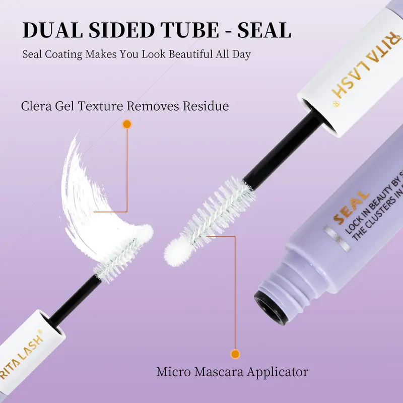 Bond and Seal Glue Eyelashes Makeup Extensions, Long Lasting Waterproof Cluster Lash Glue for Individual Cluster Lashes DIY Lash Extension, Cosmetic for Women, Back To School Makeup, Valentine's Day Gift 5
