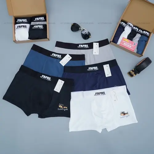Combo 4 quần sịt đùi nam boxer chất liệu thun lạnh co giãn đa chiều(được chọn màu,che tên sản phẩm) Quần Lót Sịp Quần Boxer Menswear