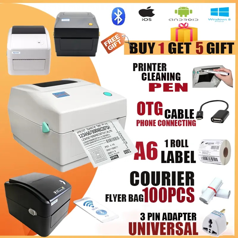 "5 x FREE GIFT" Bluetooth Thermal Printer XP460B XPrinter (Phone Print/Laptop Print/PC Print)